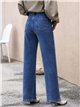 Jeans wide leg tiro alto