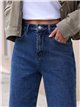 Jeans wide leg tiro alto
