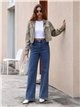 Jeans wide leg tiro alto