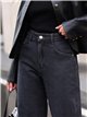 Jeans wide leg tiro alto