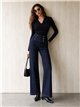 Jeans wide leg detalle botones