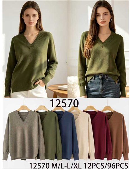 Jersey básico cuello pico