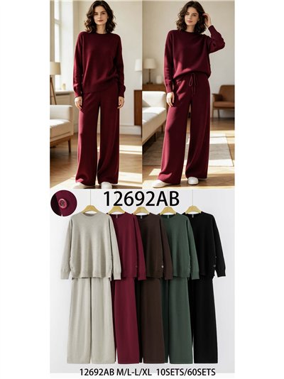 Conjunto jersey botones laterales y pantalón 2
