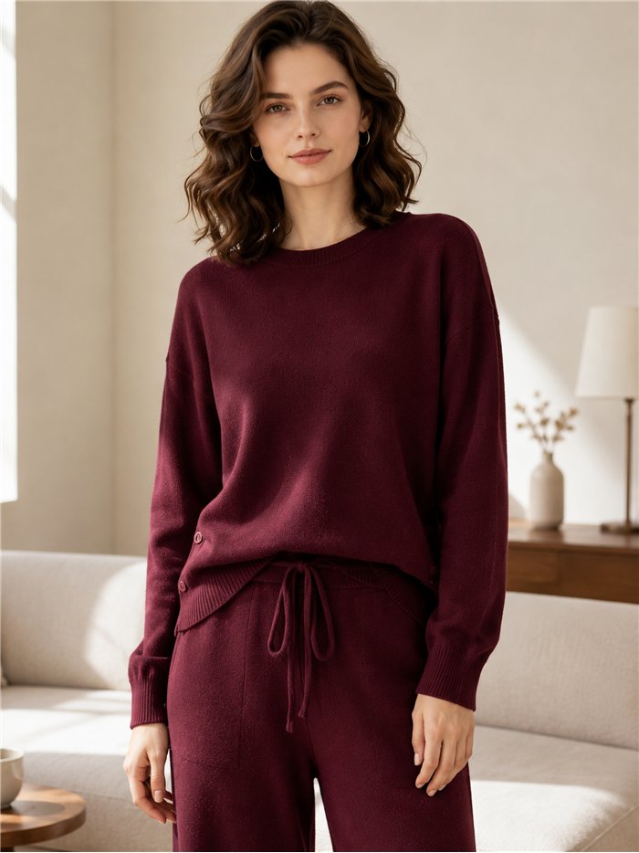 Conjunto jersey botones laterales y pantalón