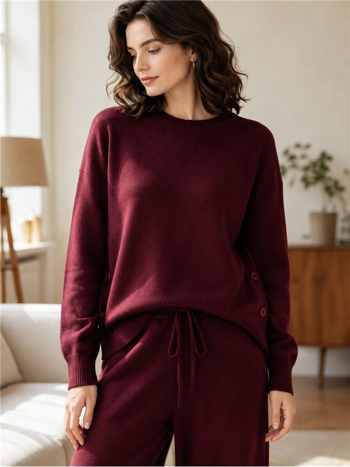 Conjunto jersey botones laterales y pantalón