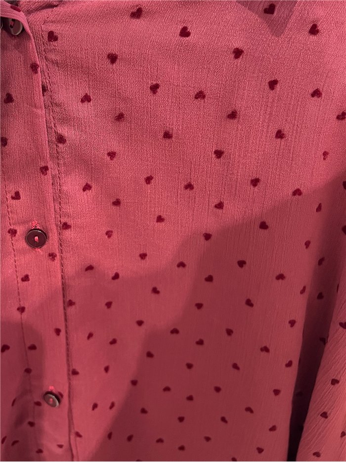 Camisa estampada mini corazones