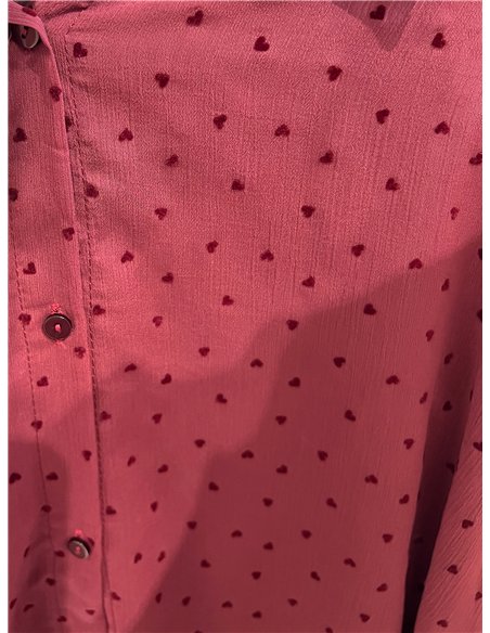 Camisa estampada mini corazones