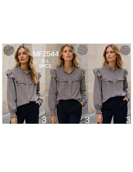 Camisa vichy volantes