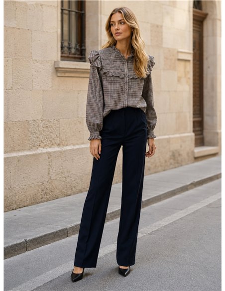 Camisa vichy volantes