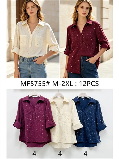 Blusa estrellas bolsillos 2