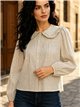 Camisa cuadros cuello bobo volante
