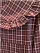 Camisa cuadros cuello bobo volante