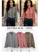 Camicia a quadretti con volant centrale