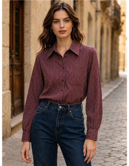 Camisa cuadros bolsillo