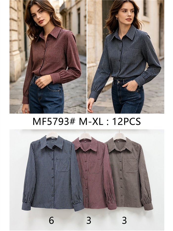 Camisa cuadros bolsillo
