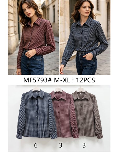 Camisa cuadros bolsillo