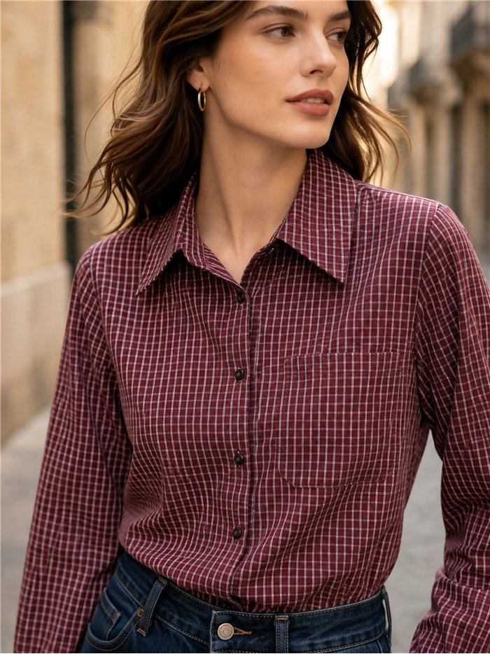 Camisa cuadros bolsillo