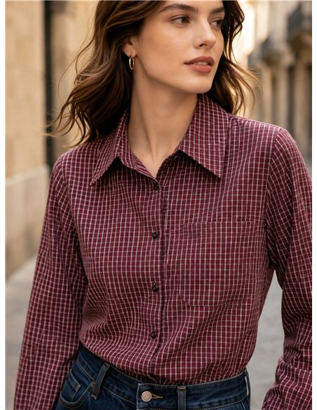 Camisa cuadros bolsillo