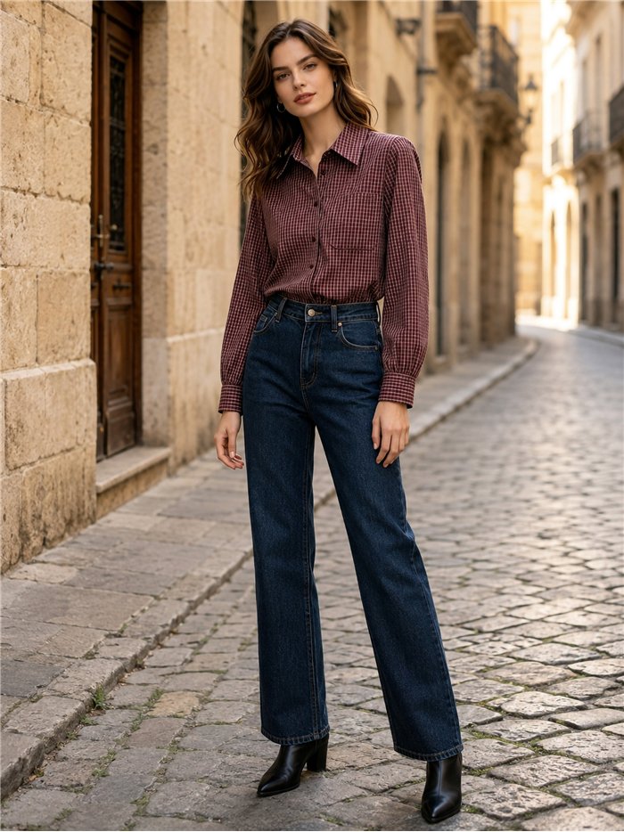 Camisa cuadros bolsillo