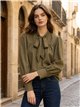 Textured bow neck blouse