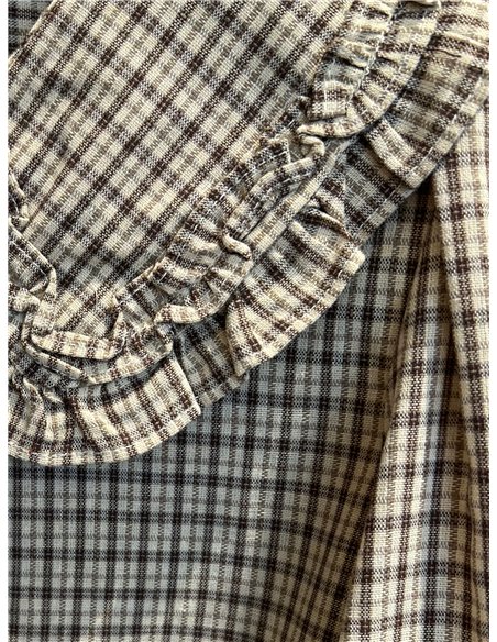 Camisa cuadros cuello bobo