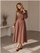 Vestido camisero lunares puntilla