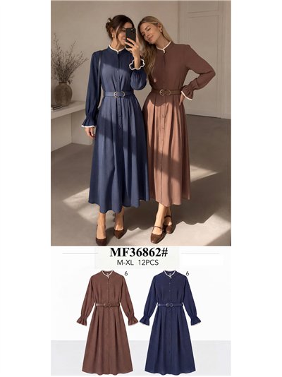 Vestido camisero lunares puntilla 2