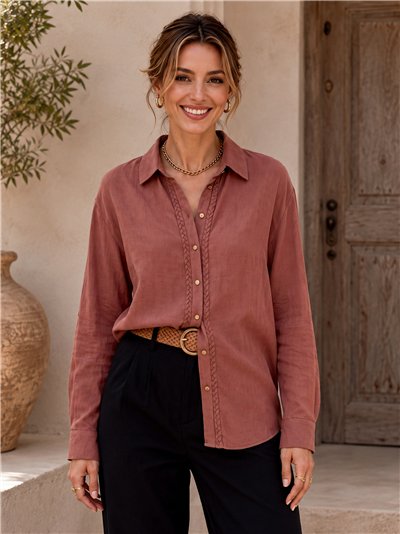 Camisa fluida pasamanería