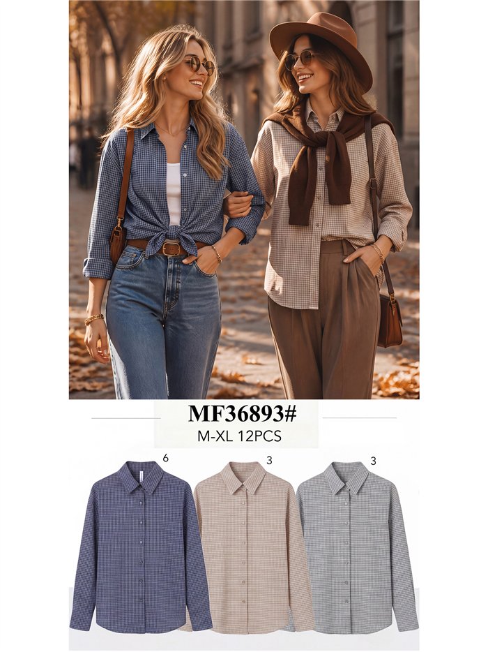 Camisa vichy de algodón