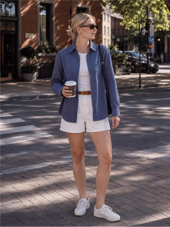 Camisa vichy de algodón