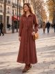 Vestido camisero largo pasamanería