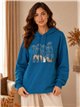 Sweat à capuche grande taille orné de strass