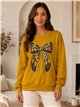 Sudadera lazo animal print talla grande