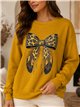 Sudadera lazo animal print talla grande