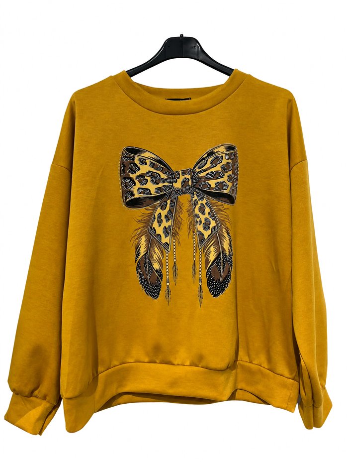 Sudadera lazo animal print talla grande
