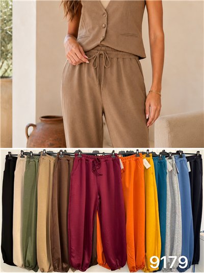 Pantalón jogger liso 2