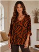 Jersey soft estampado animal talla grande