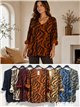 Jersey soft estampado animal talla grande