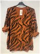 Jersey soft estampado animal talla grande