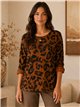 Oversized-Pullover mit weichem Leopardenmuster