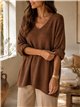 Plus size V neck sweater