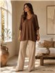 Plus size V neck sweater