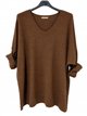 Plus size V neck sweater