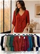 Blusa fluida com babados, tamanho grande