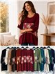 Blusa fluida combinada cuadros talla grande