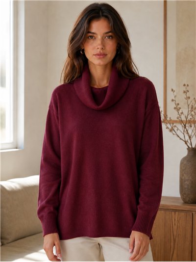 Jersey cuello vuelto básico talla grande