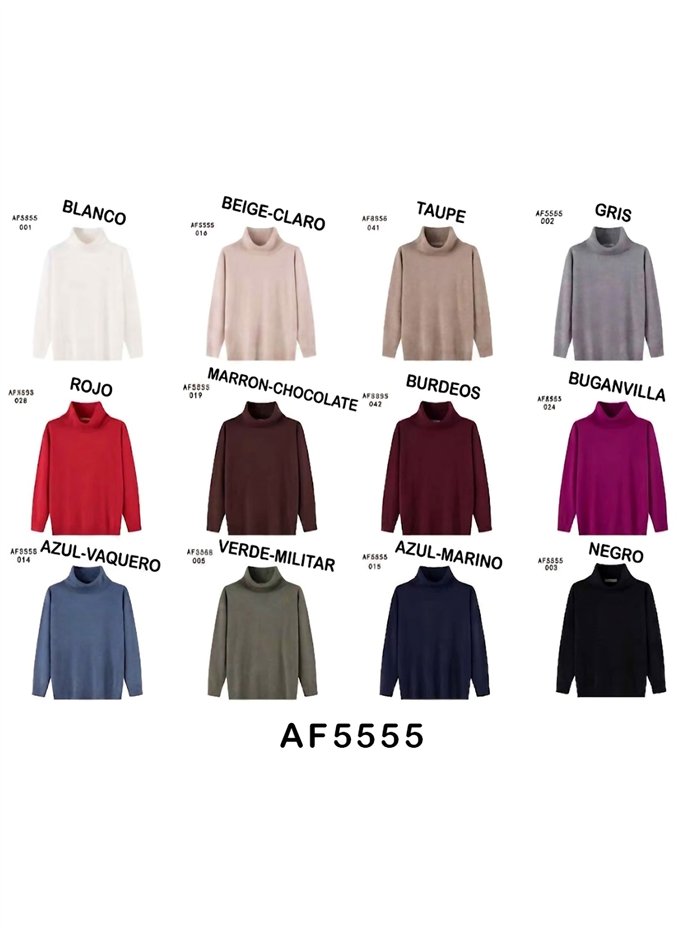 Jersey cuello vuelto básico talla grande