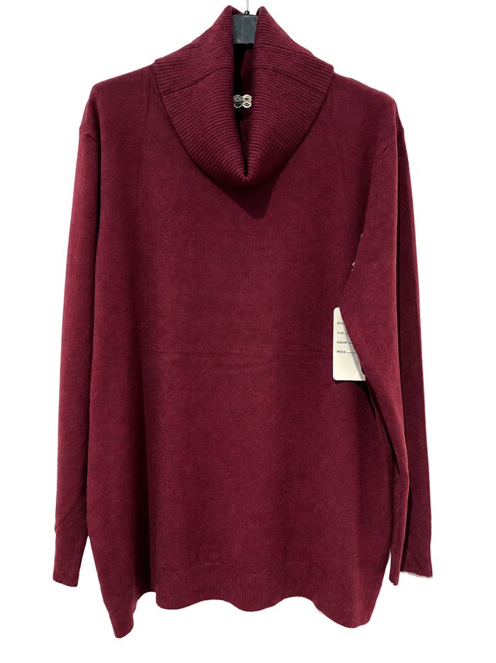 Jersey cuello vuelto básico talla grande