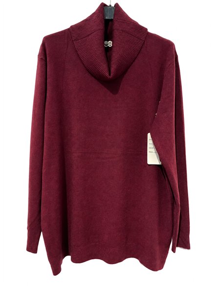 Jersey cuello vuelto básico talla grande