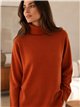 Jersey amplio cuello vuelto punto fino